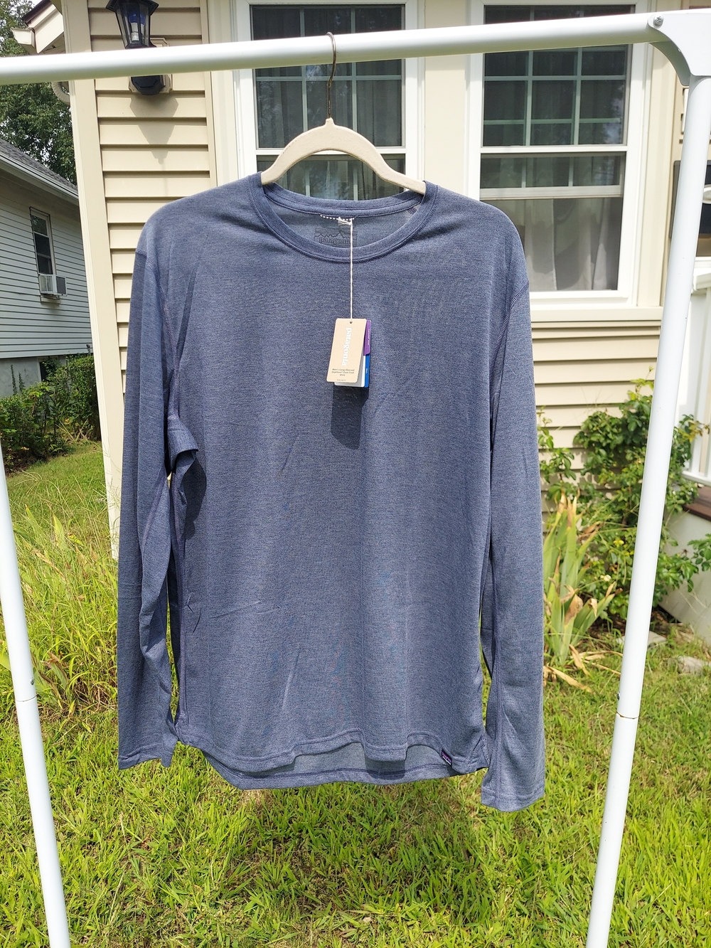 Patagonia Capilene Cool Trail Men's Long-Sleeve Blue Top Men's Size Large NWT